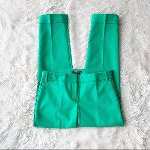 Express Bright Green Cropped Dress Pants 0R